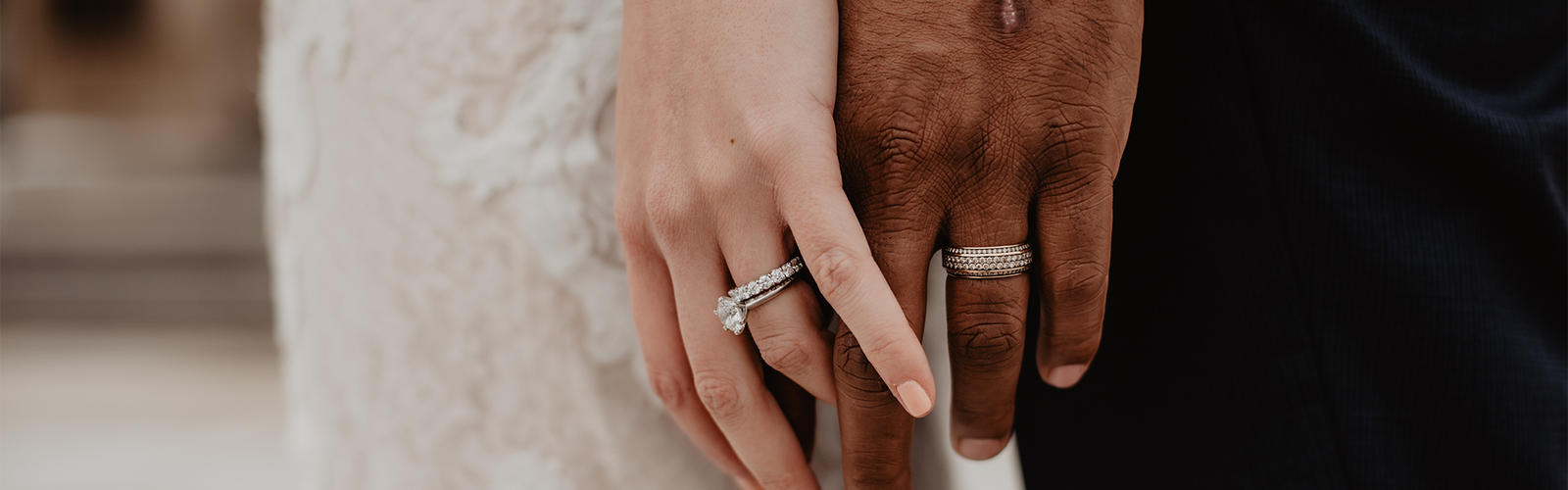 couple wearing eternity rings