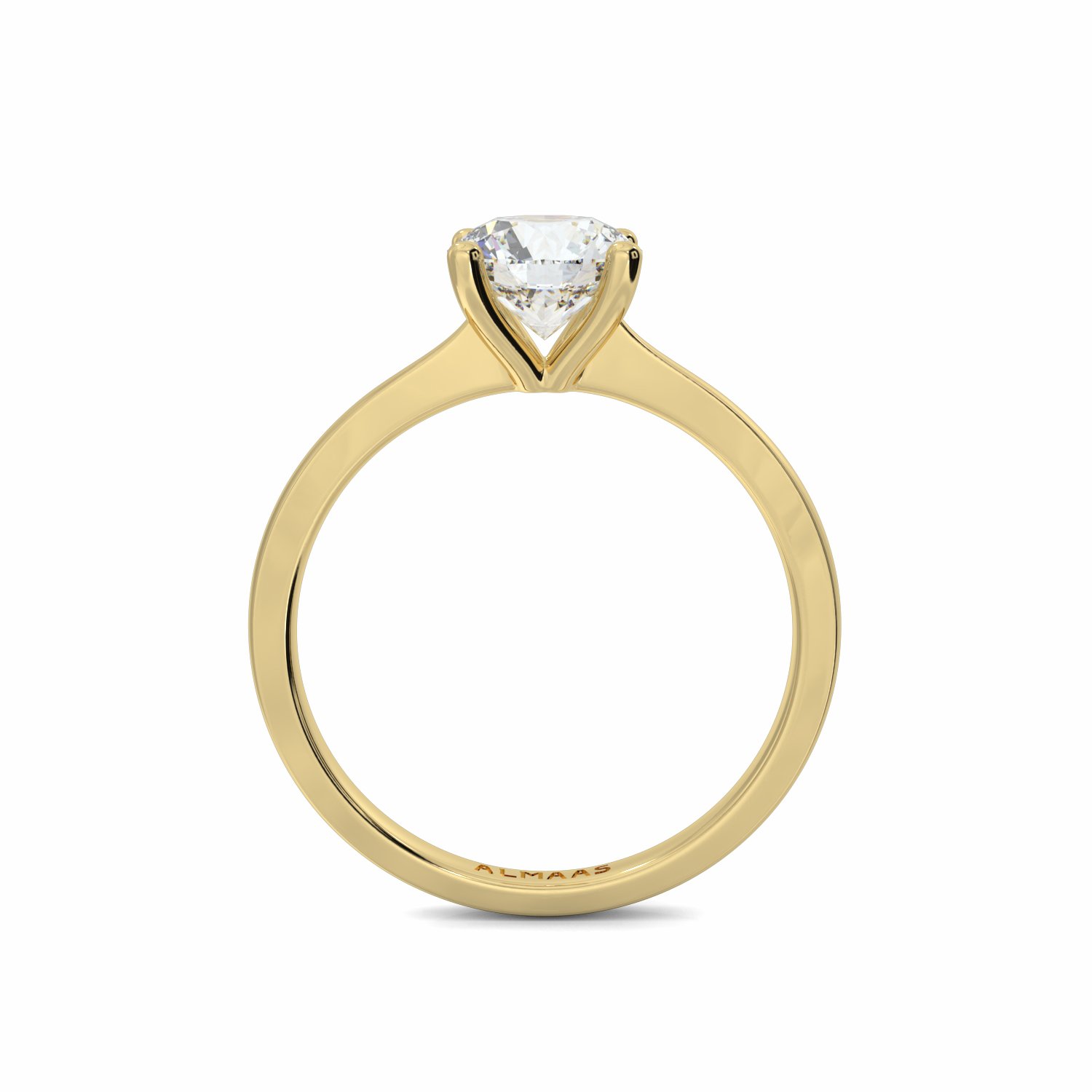 18K Yellow Gold Sienna Round Cut Solitaire Engagement Ring