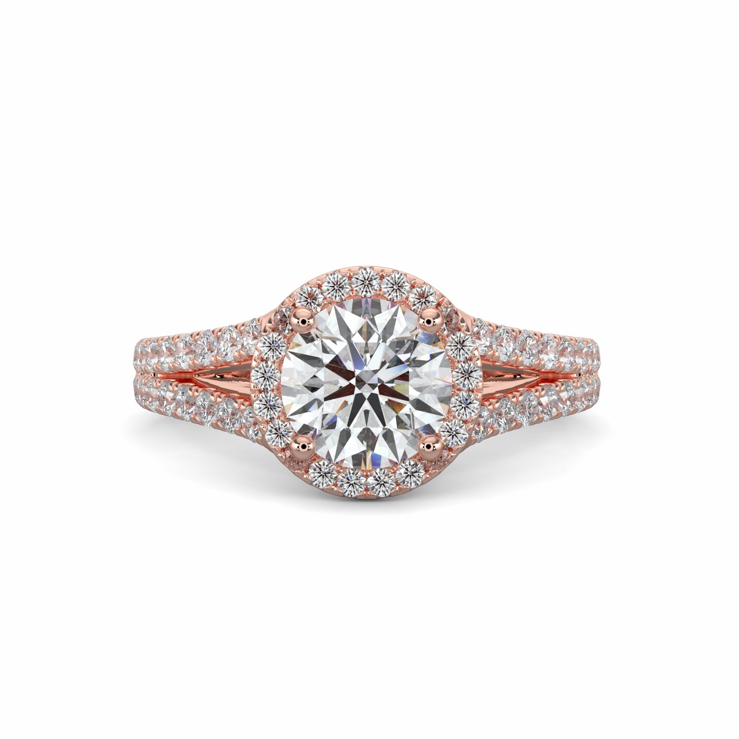 18K White Gold Freya Halo Engagement Ring