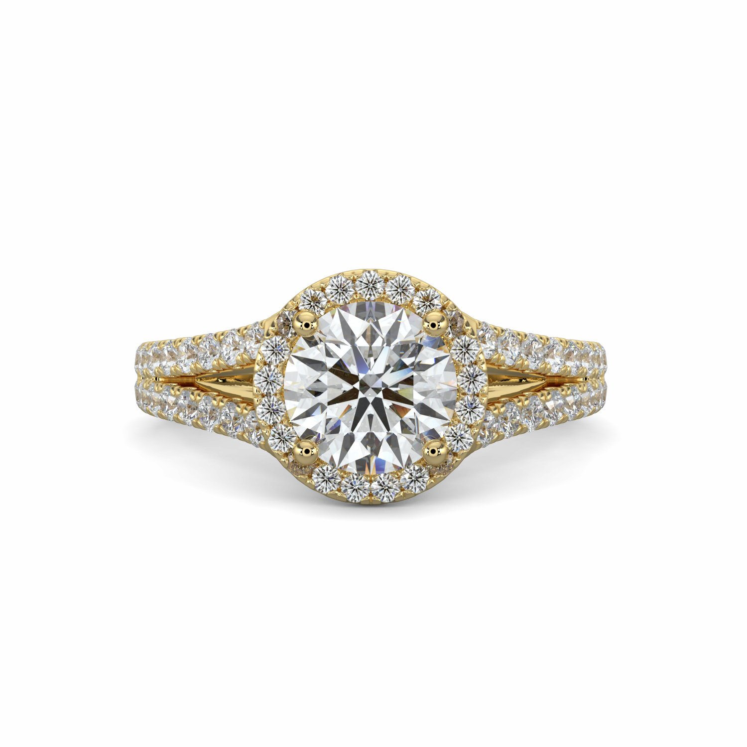 18K White Gold Freya Halo Engagement Ring