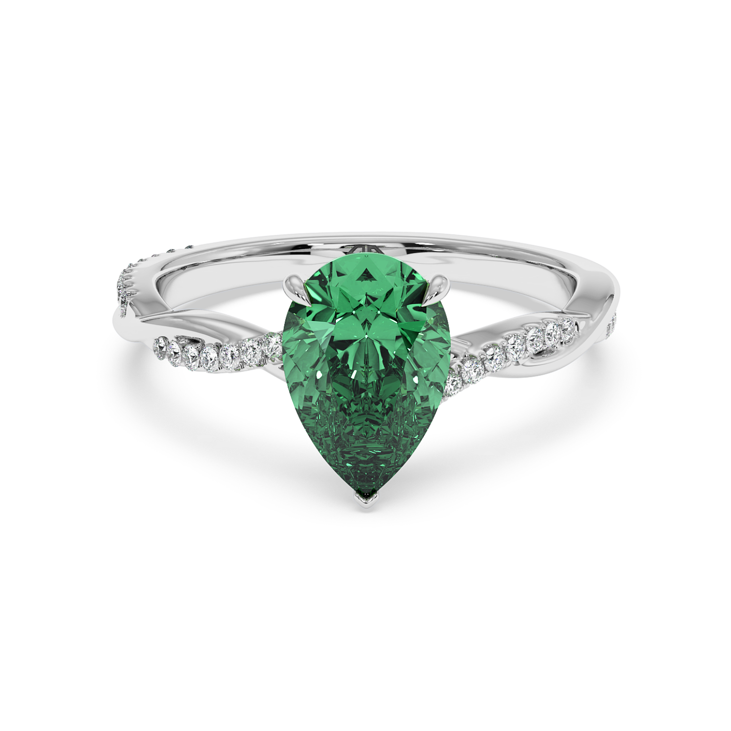 Platinum Rochelle Diamond Shoulder Engagement Ring