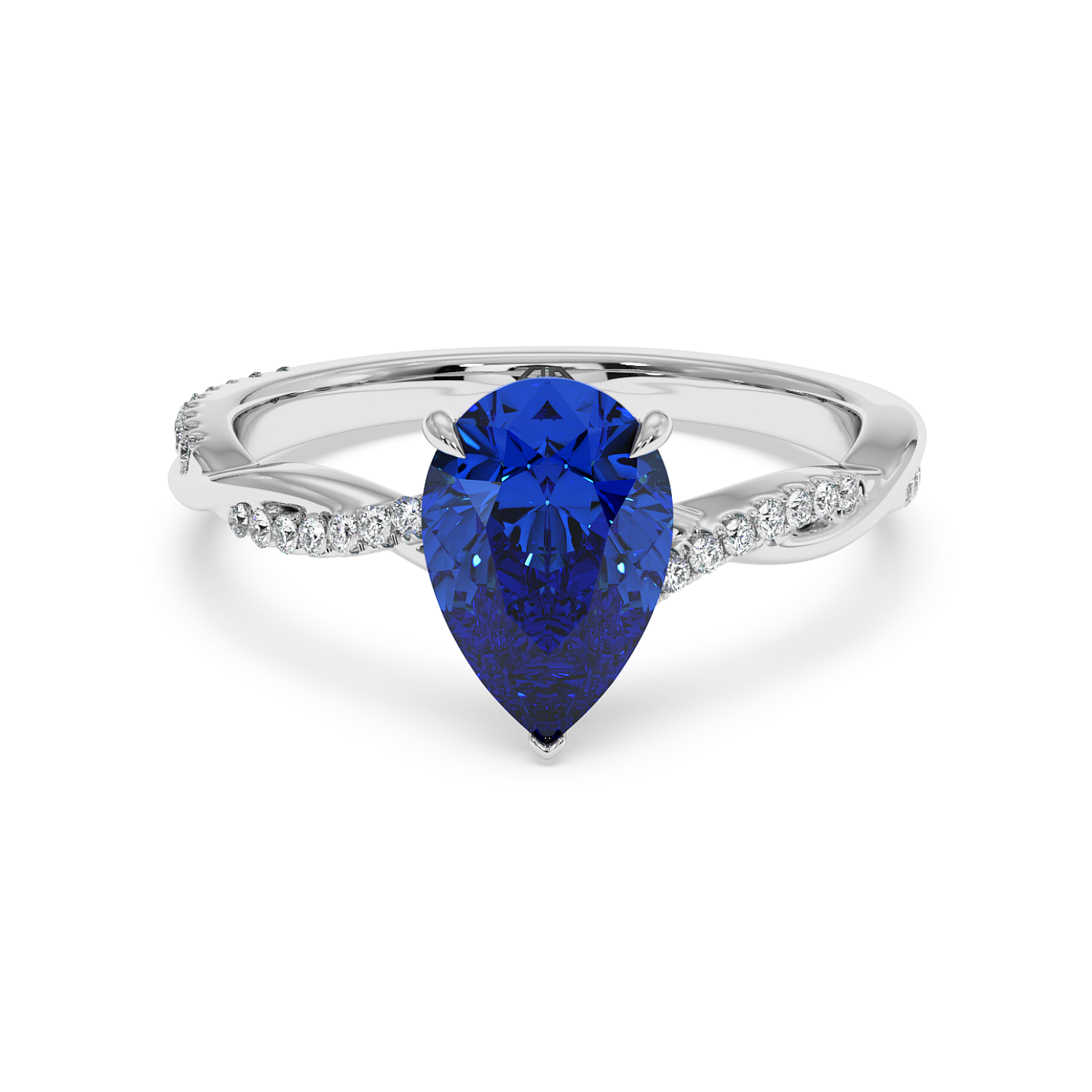 Platinum Rochelle Diamond Shoulder Engagement Ring