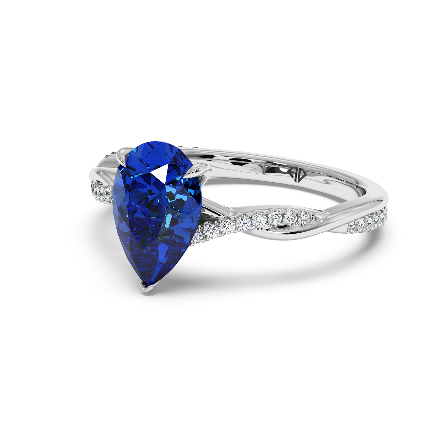 Platinum Rochelle Diamond Shoulder Engagement Ring