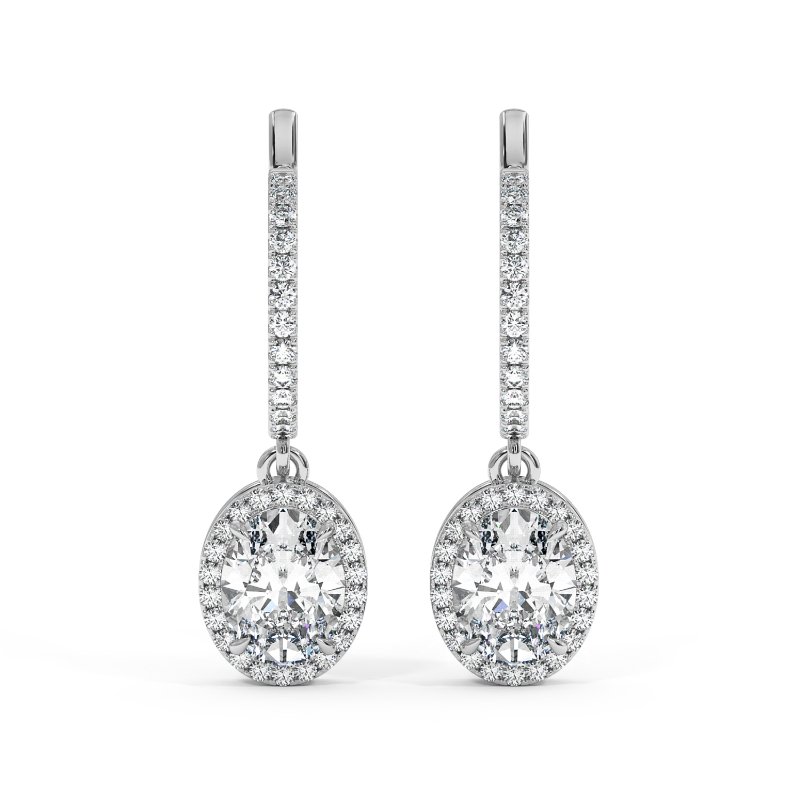 9K White Gold Helena Earrings