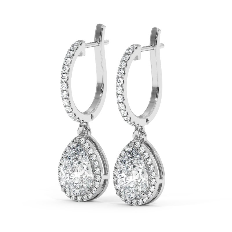 18K White Gold Helena Earrings