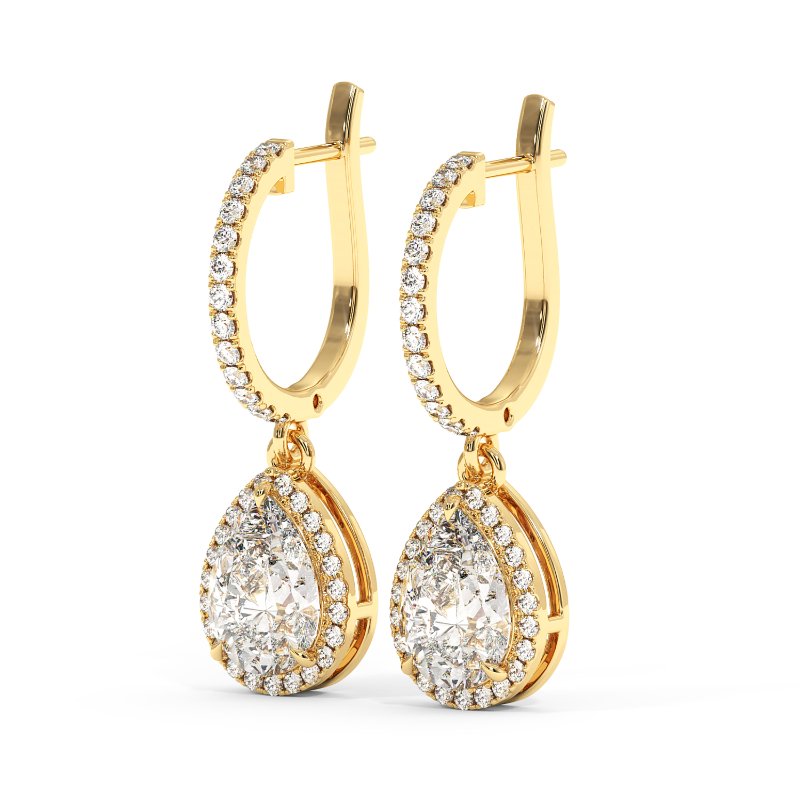 9K Yellow Gold Helena Earrings