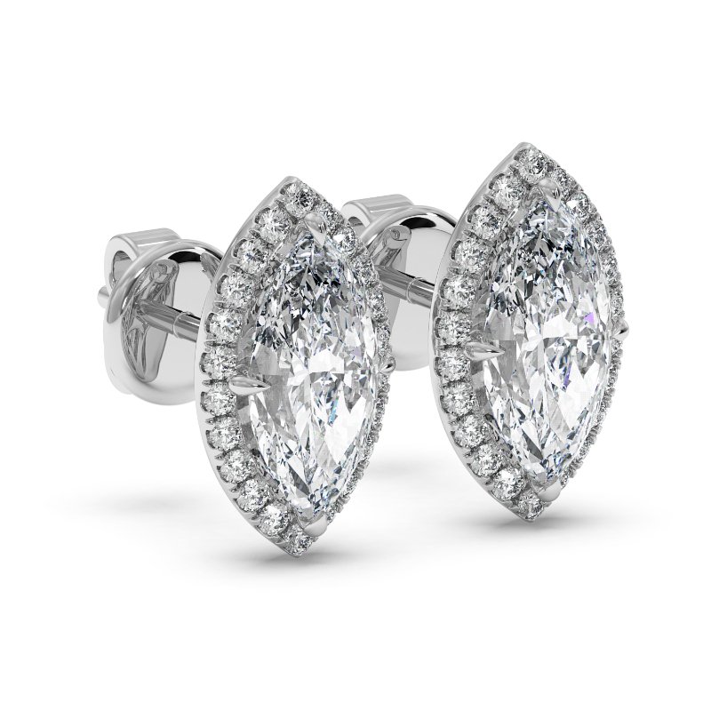 9K White Gold London Earrings