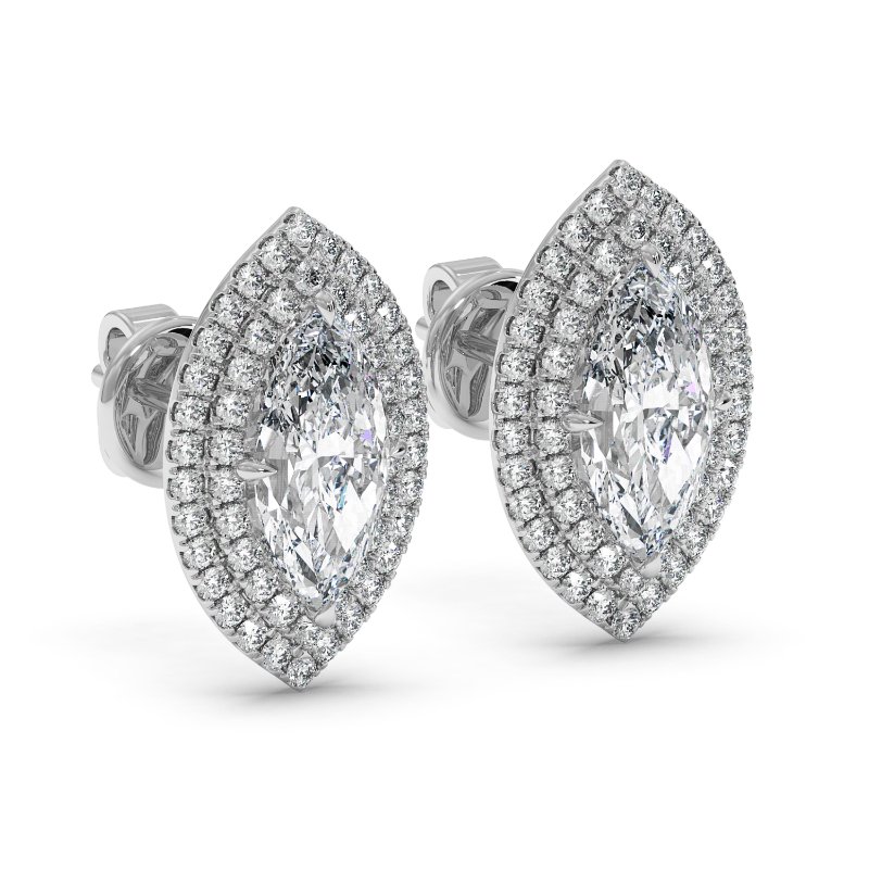 18K White Gold Aspen Earrings