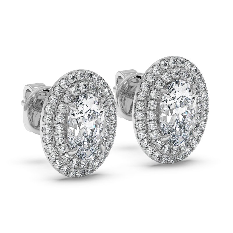 18K White Gold Aspen Earrings