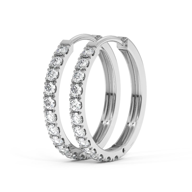 18K White Gold Tina Earrings