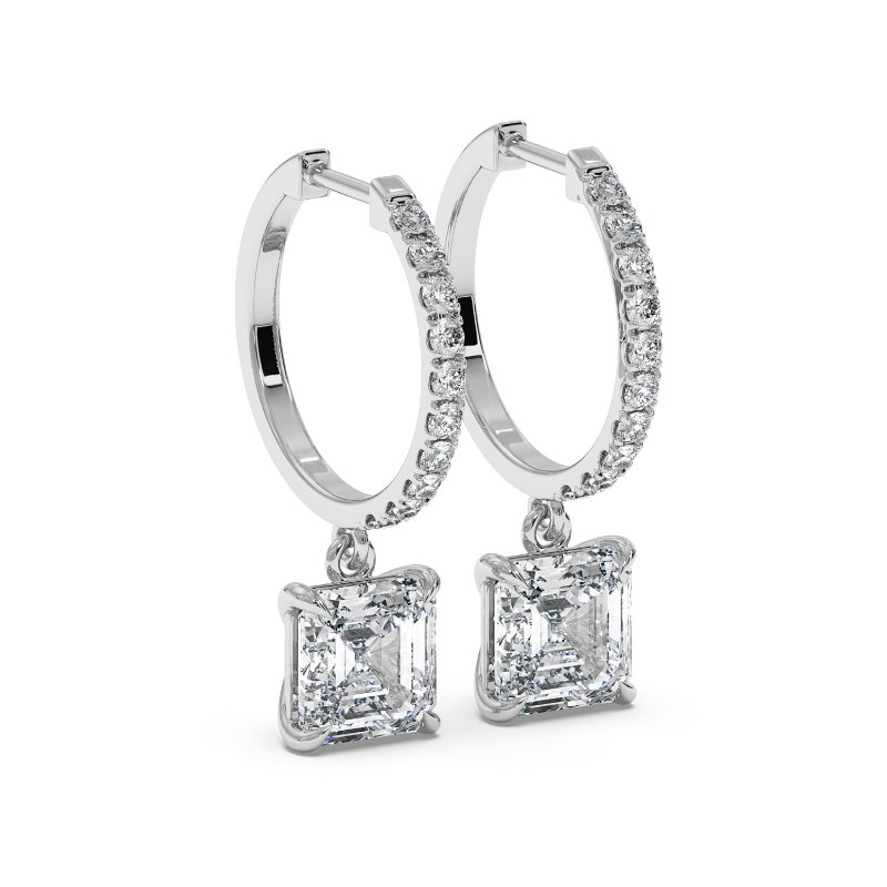 9K White Gold Jasmine Earrings