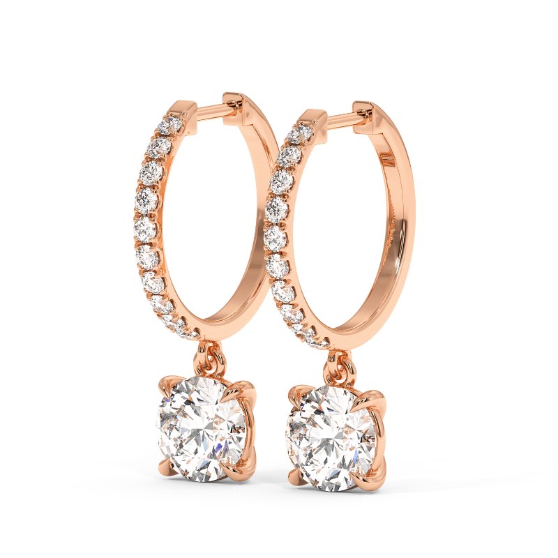 9K Rose Gold Jasmine Earrings