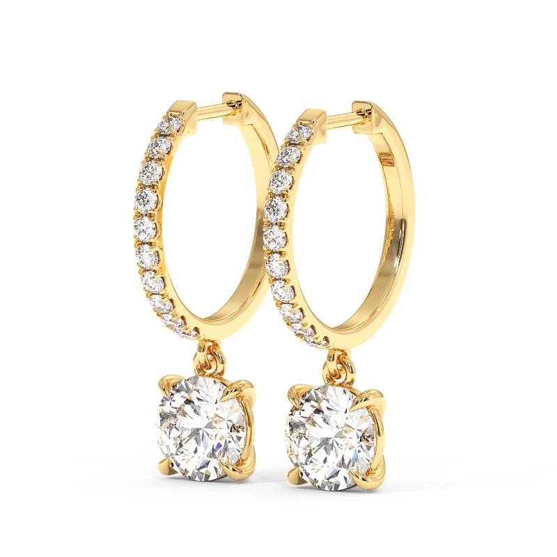9K Yellow Gold Jasmine Earrings
