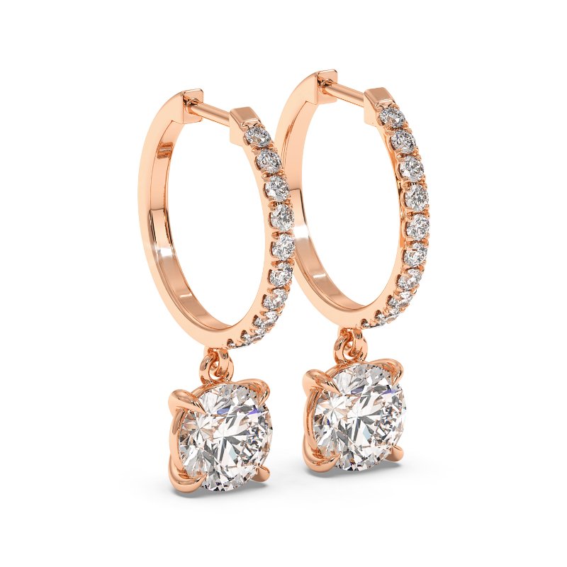 9K Rose Gold Jasmine Earrings