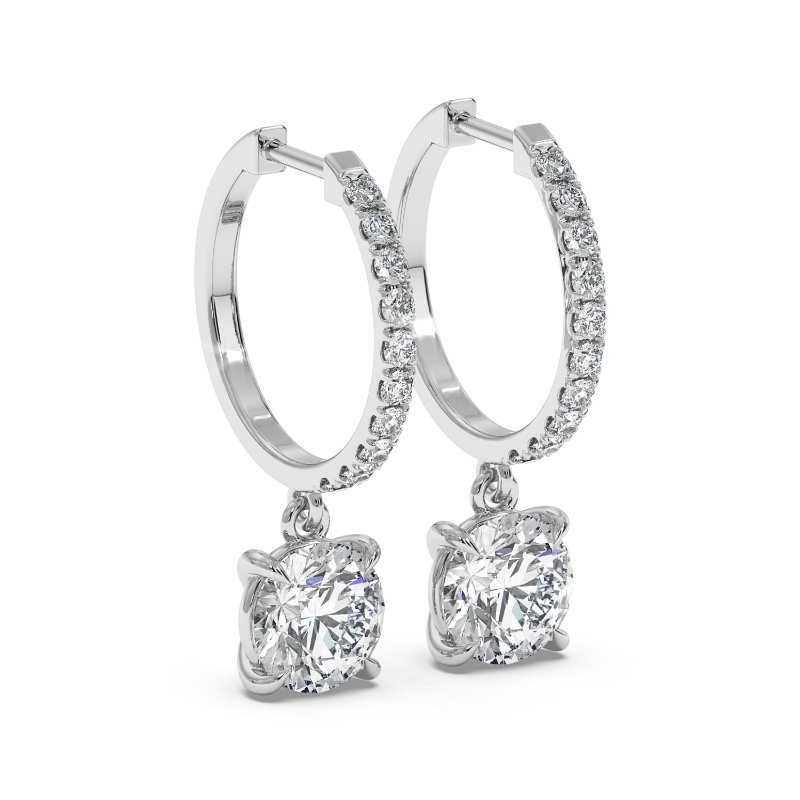 9K White Gold Jasmine Earrings