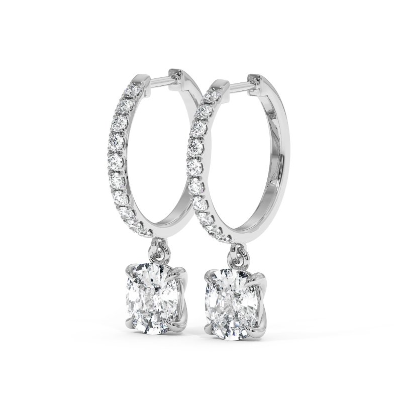 9K White Gold Jasmine Earrings