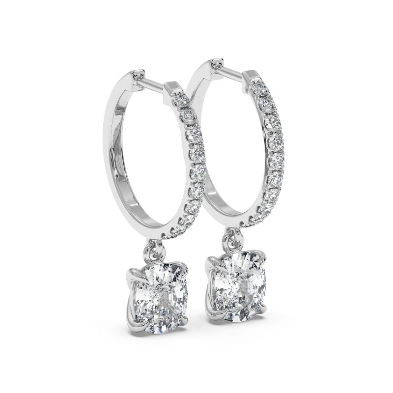 9K White Gold Jasmine Earrings