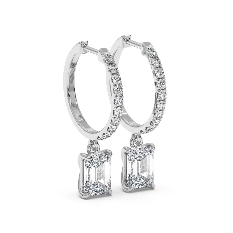 9K White Gold Jasmine Earrings