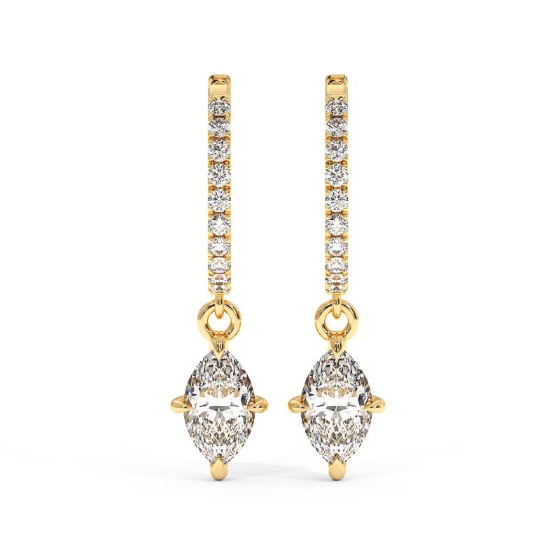 9K White Gold Jasmine Earrings