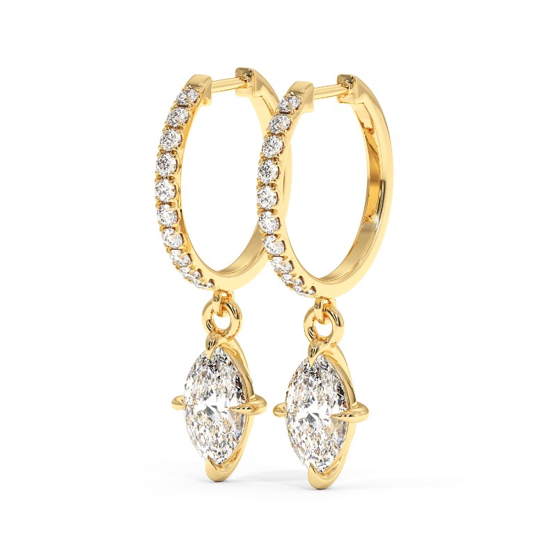 9K Yellow Gold Jasmine Earrings
