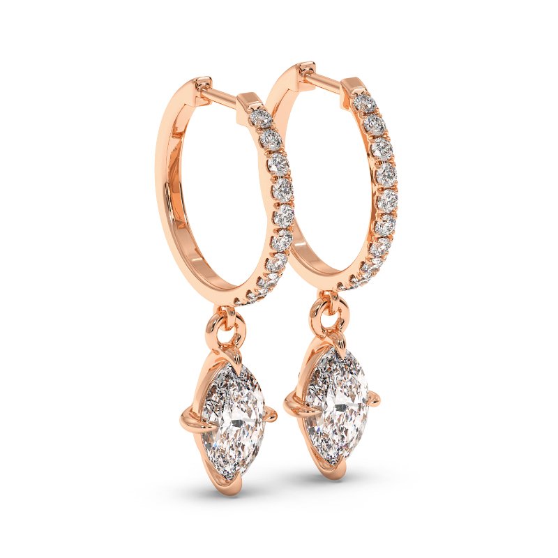 9K Rose Gold Jasmine Earrings