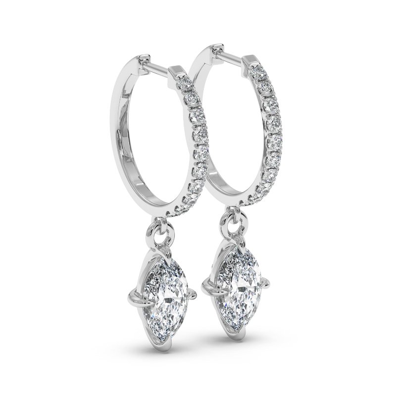 9K White Gold Jasmine Earrings