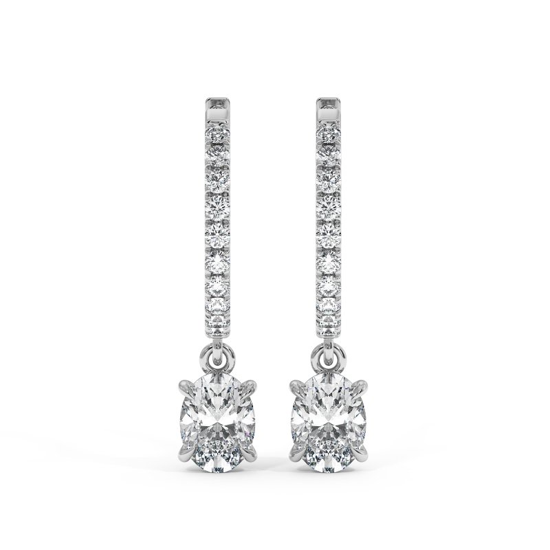 9K White Gold Jasmine Earrings