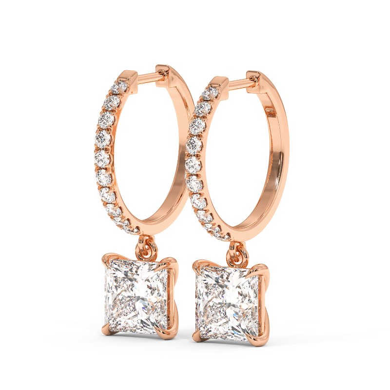 9K Rose Gold Jasmine Earrings