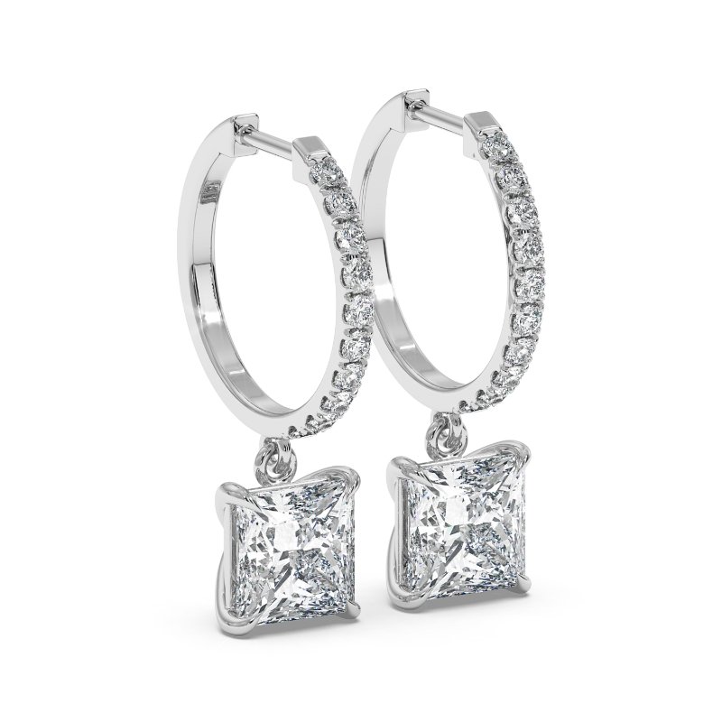 9K White Gold Jasmine Earrings