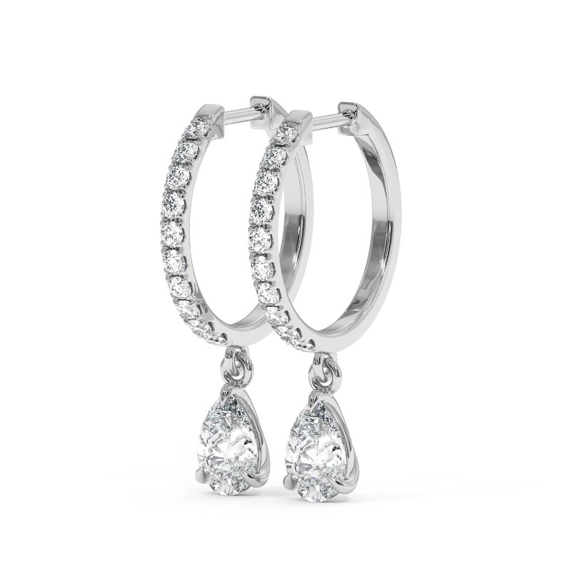 9K White Gold Jasmine Earrings