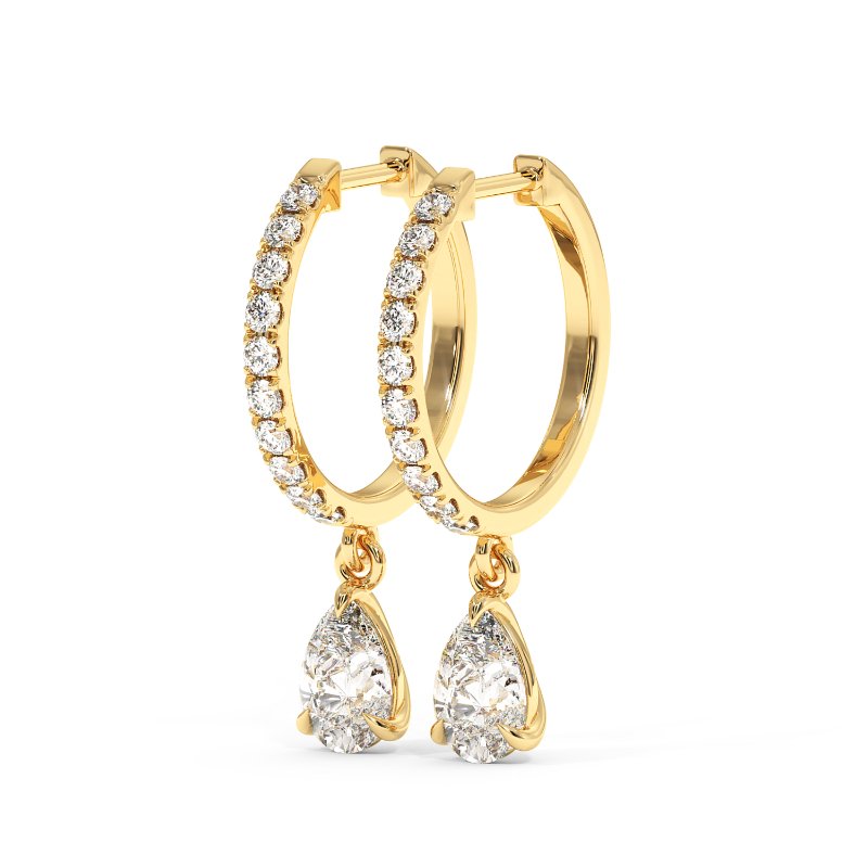 9K Yellow Gold Jasmine Earrings