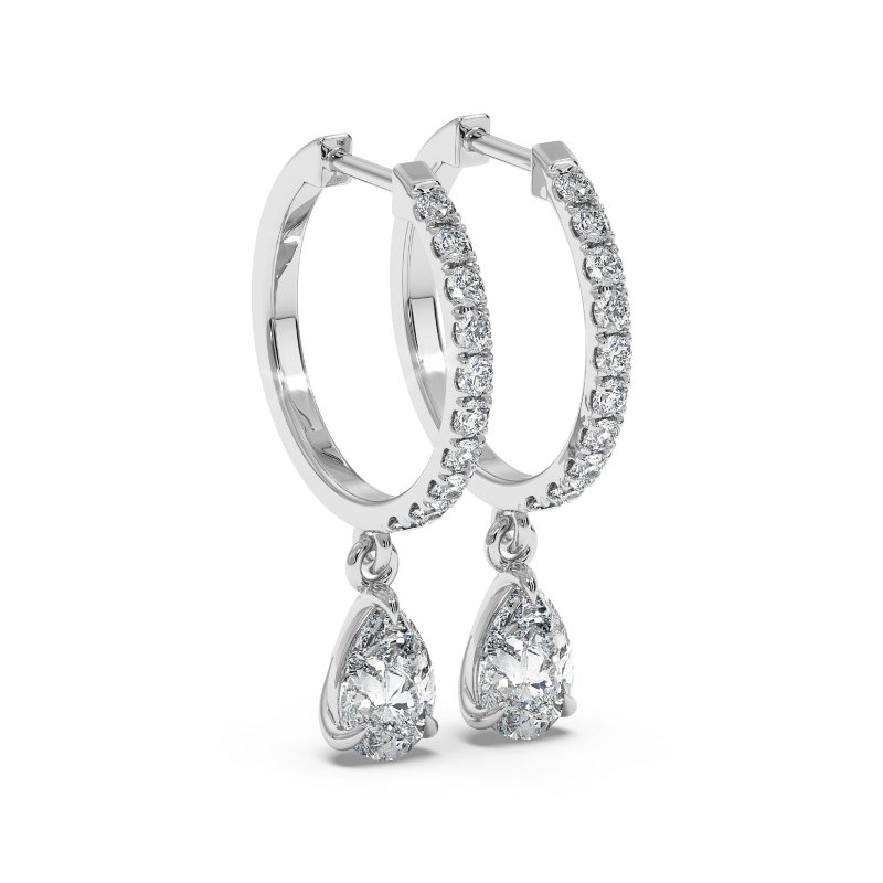9K White Gold Jasmine Earrings