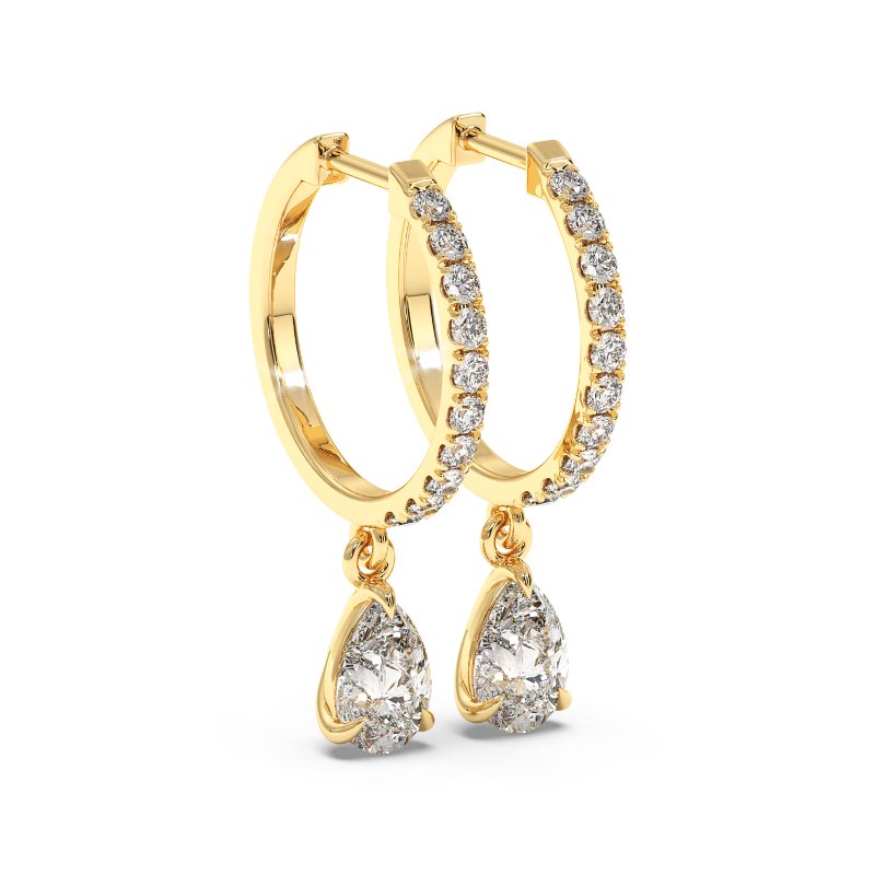 9K Yellow Gold Jasmine Earrings