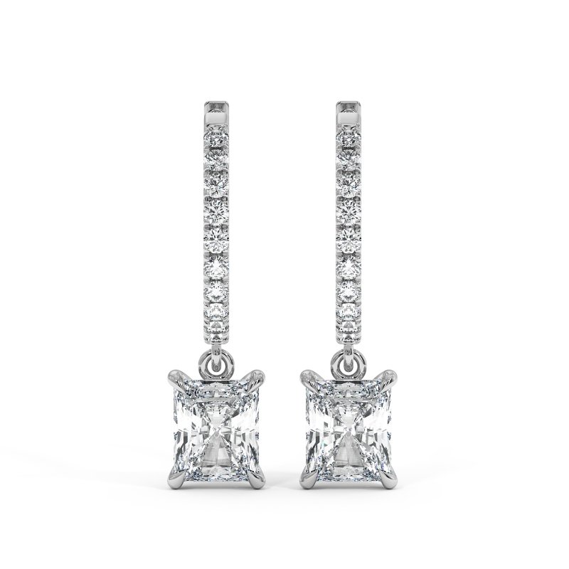 9K White Gold Jasmine Earrings