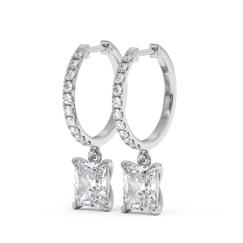 9K White Gold Jasmine Earrings