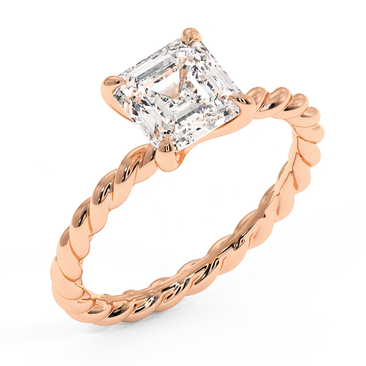 18K Rose Gold Noa Solitaire Engagement Ring