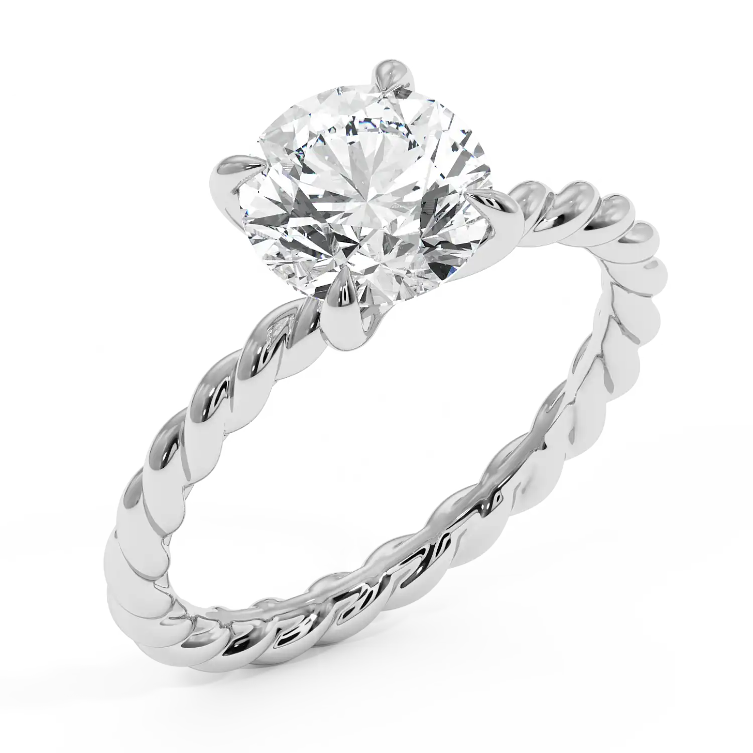 18K White Gold Noa Solitaire Engagement Ring