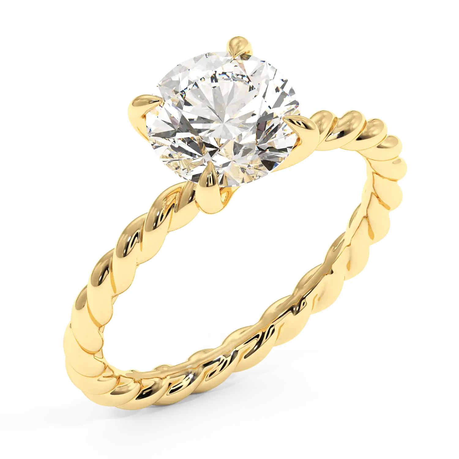 18K Yellow Gold Noa Solitaire Engagement Ring