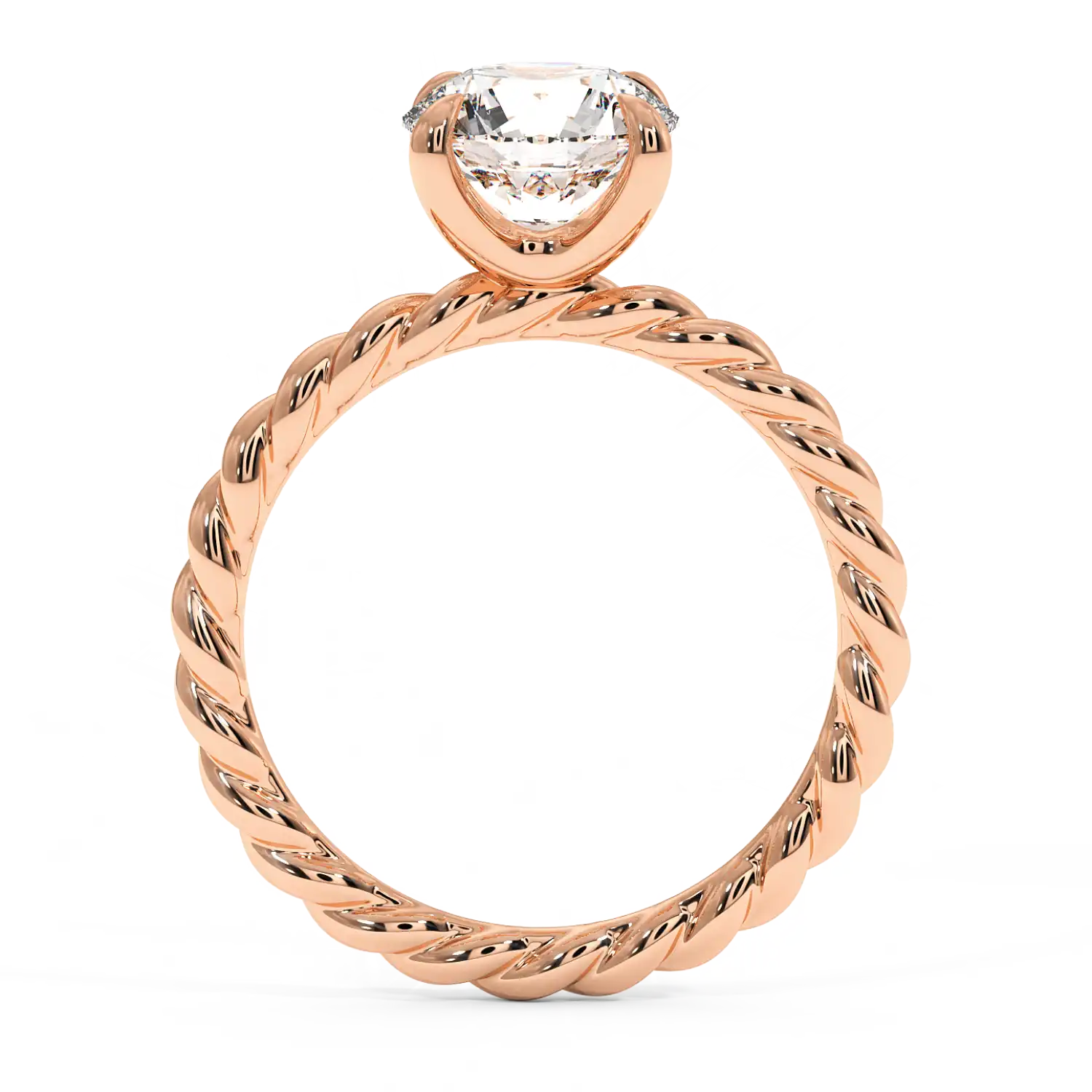 18K Rose Gold Noa Solitaire Engagement Ring