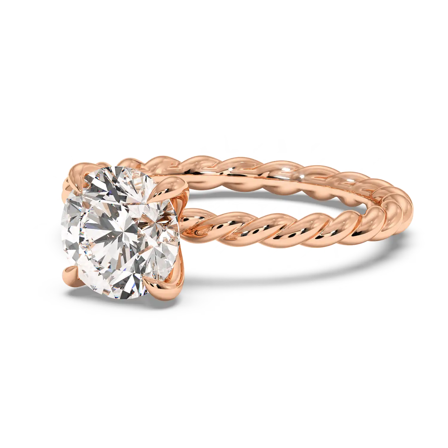 18K Rose Gold Noa Solitaire Engagement Ring
