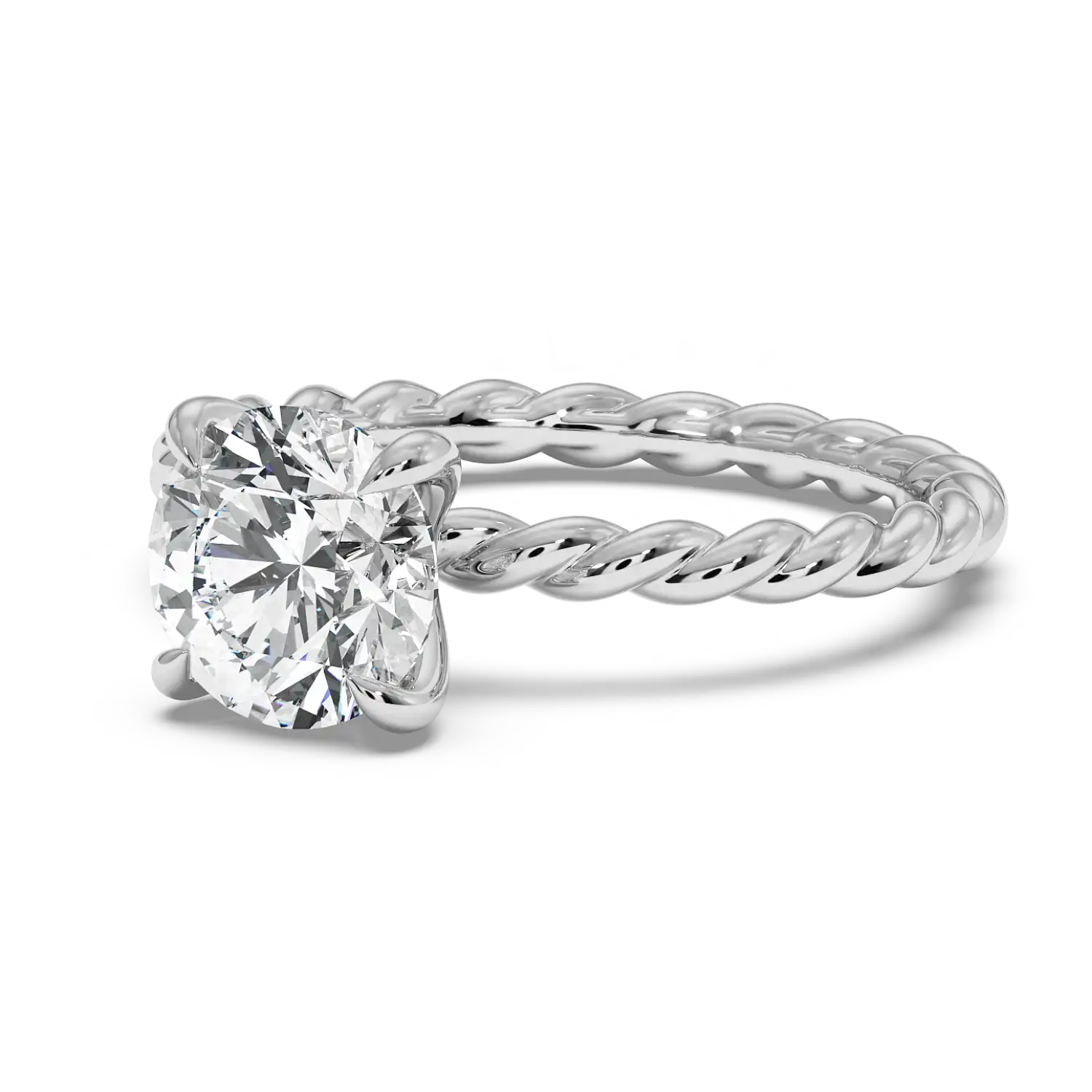 18K White Gold Noa Solitaire Engagement Ring