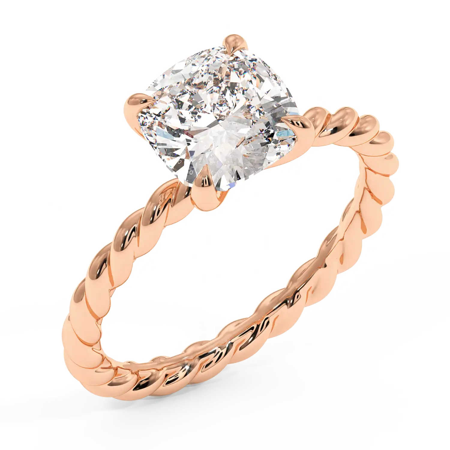 18K Rose Gold Noa Solitaire Engagement Ring