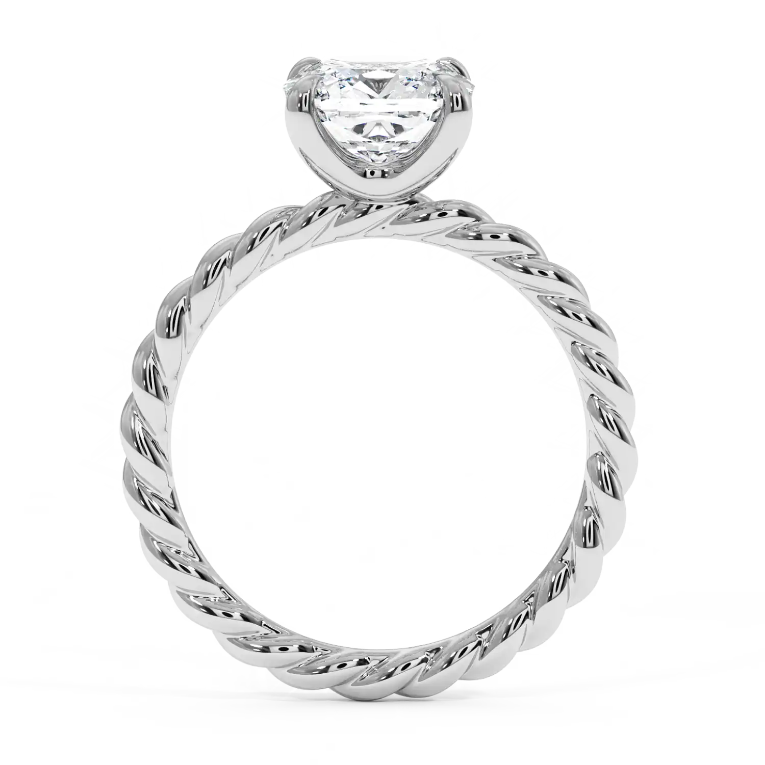 18K White Gold Noa Solitaire Engagement Ring