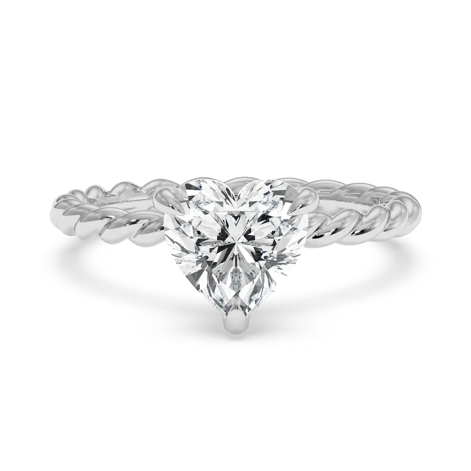 18K White Gold Noa Solitaire Engagement Ring