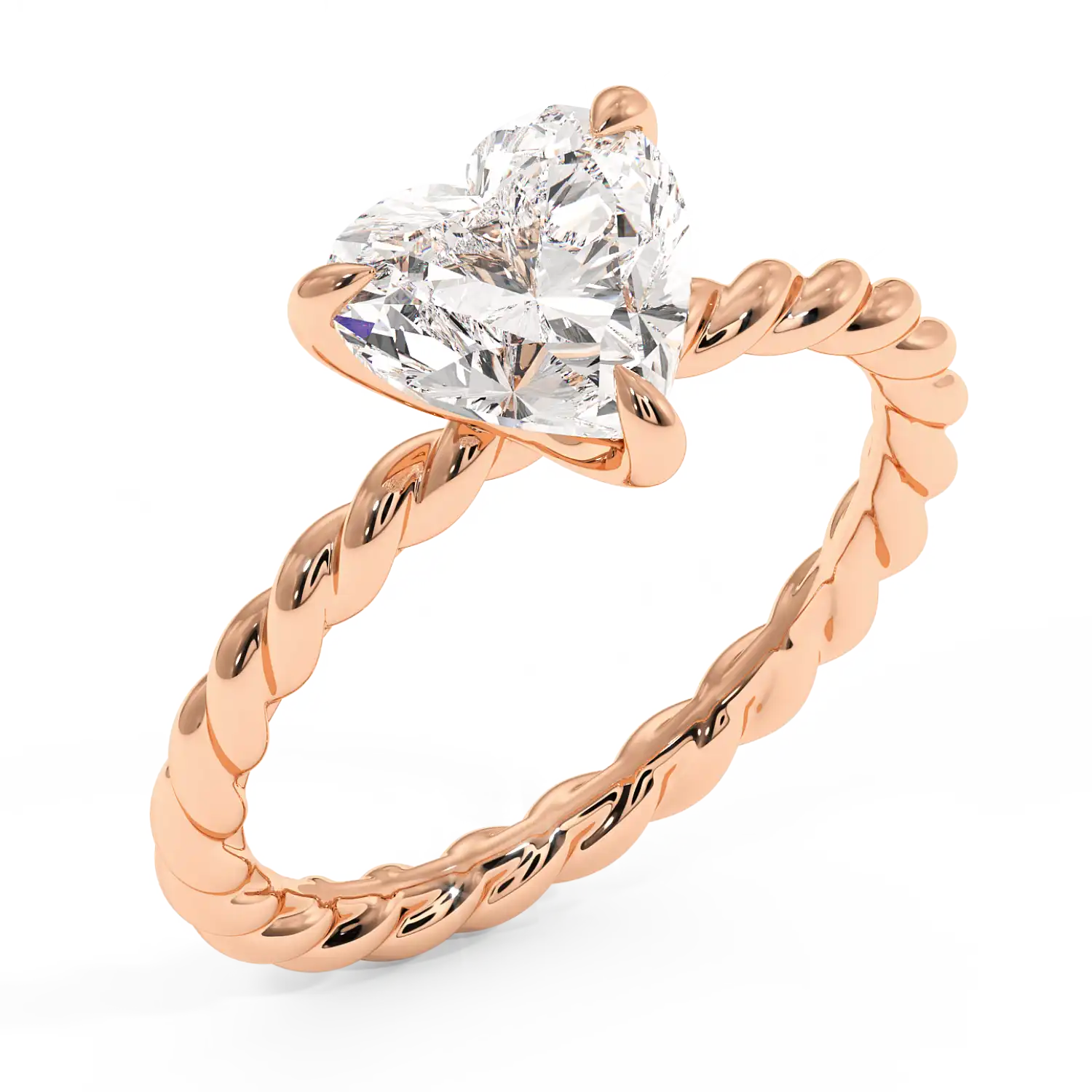 18K Rose Gold Noa Solitaire Engagement Ring