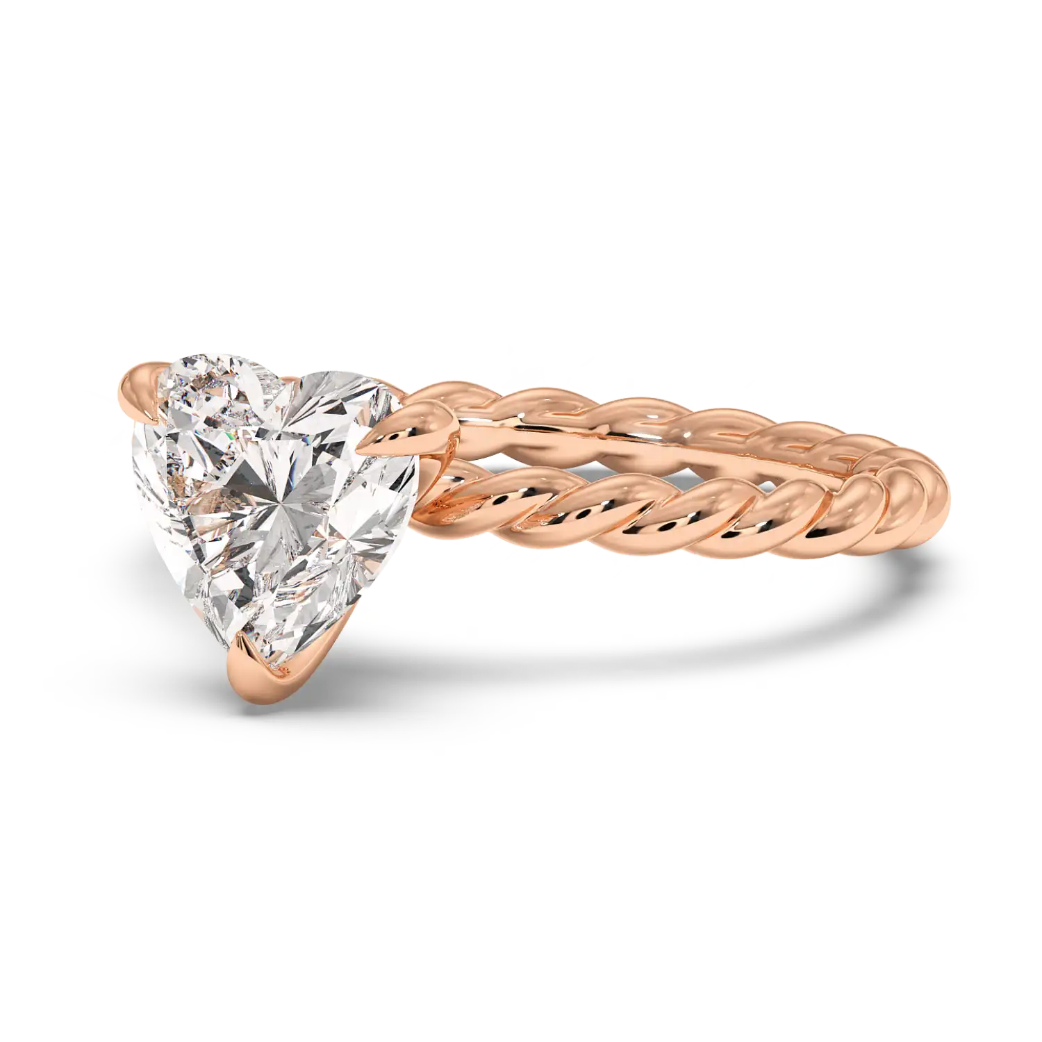 18K Rose Gold Noa Solitaire Engagement Ring