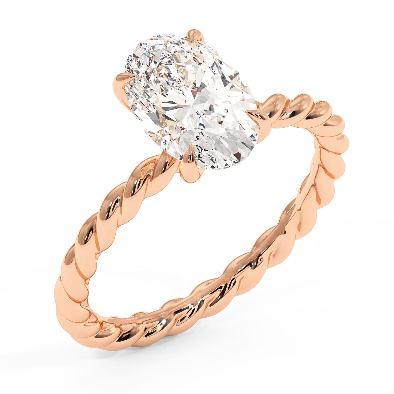 18K Rose Gold Noa Solitaire Engagement Ring