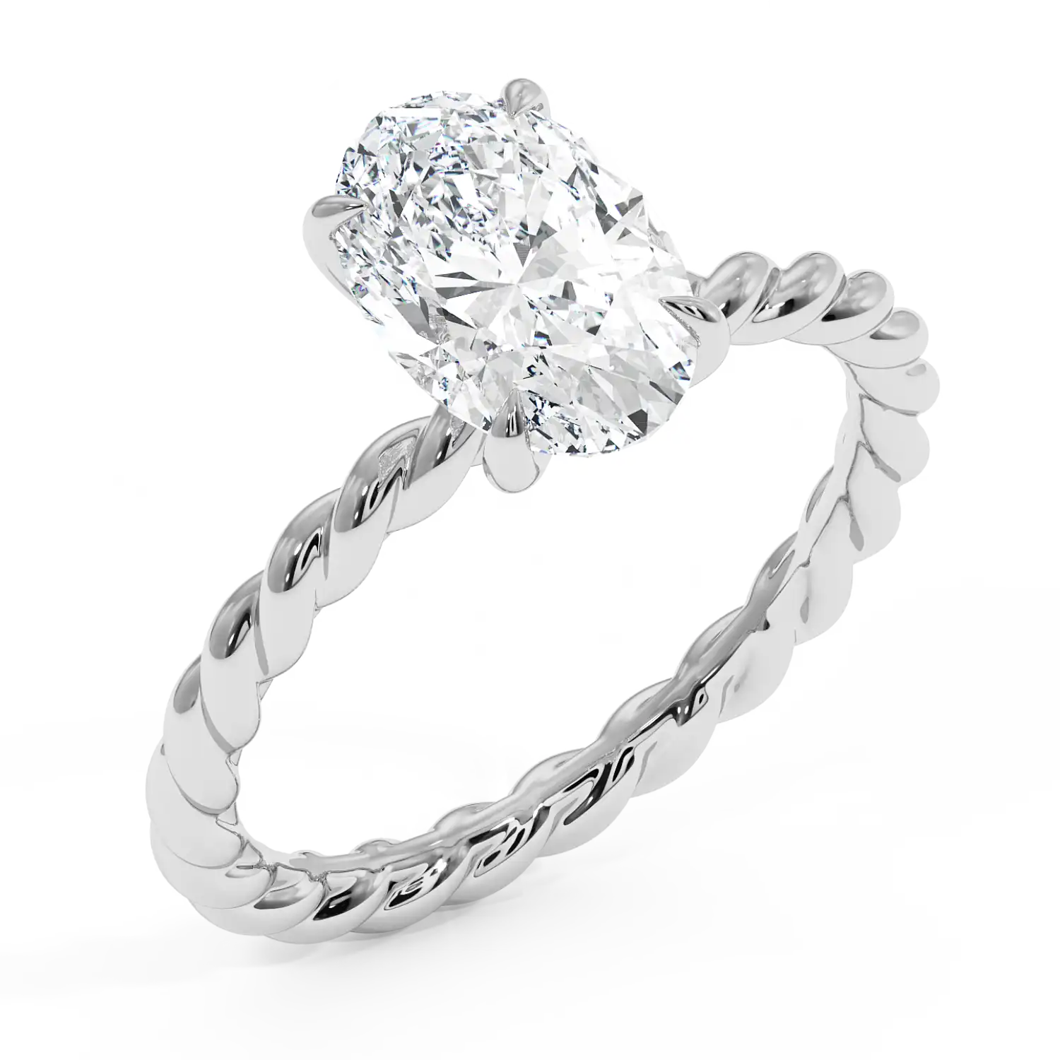 18K White Gold Noa Solitaire Engagement Ring