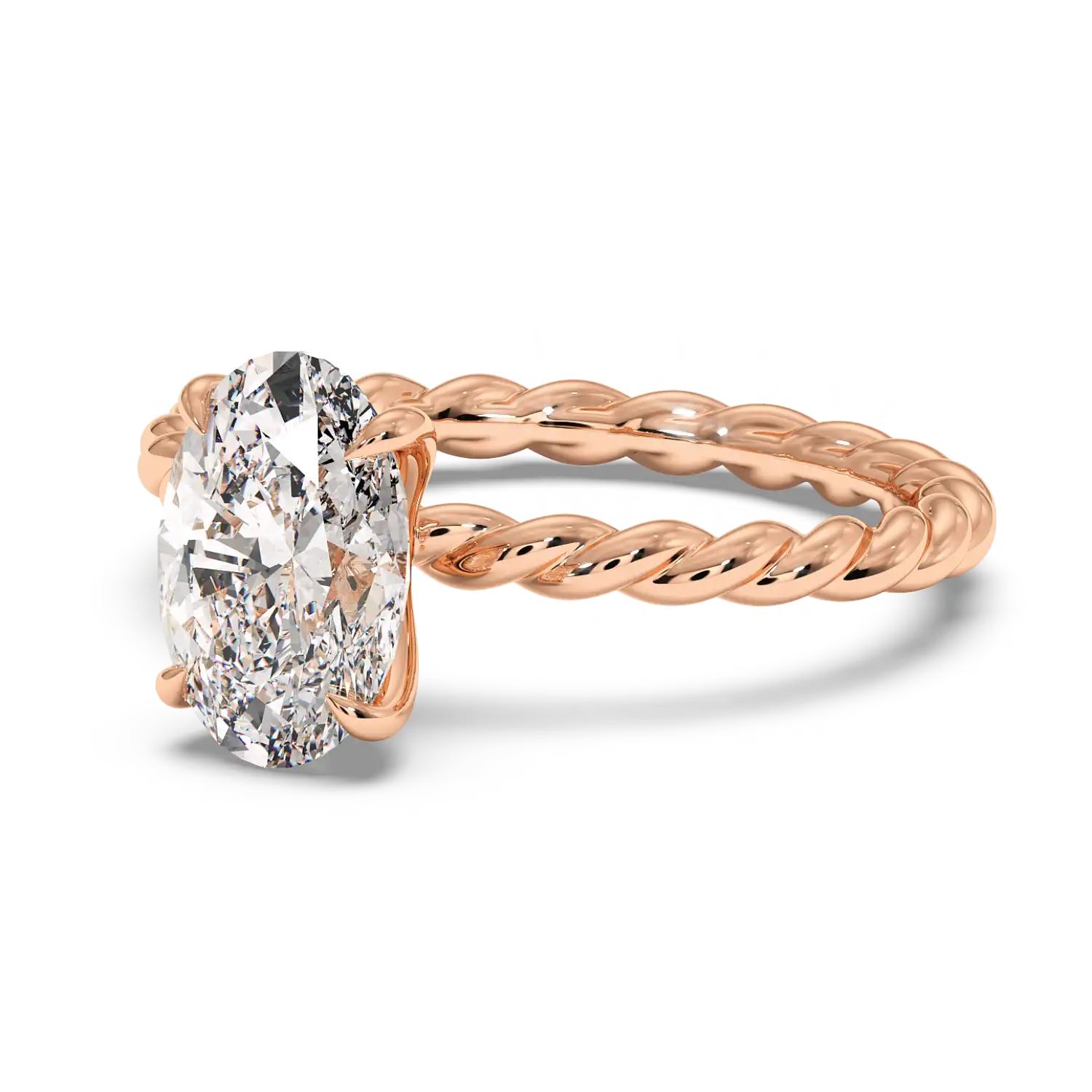 18K Rose Gold Noa Solitaire Engagement Ring