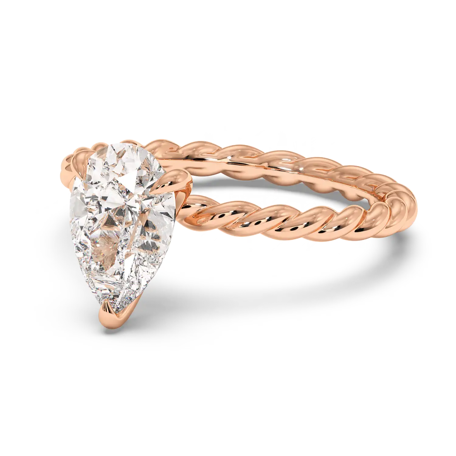 18K Rose Gold Noa Solitaire Engagement Ring